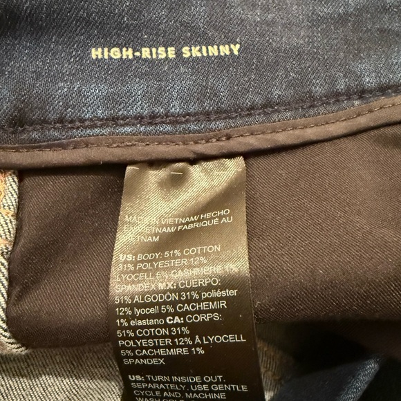 White House Black Market Cashmere High-Rise Skinny Stretch Jeans Size 6 - Picture 6 of 13